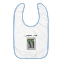 "Olllie the Octo" Embroidered Baby Bib © All rights reserved worldwide.