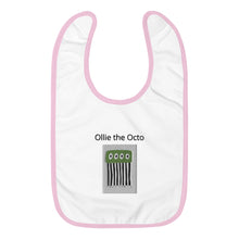 "Olllie the Octo" Embroidered Baby Bib © All rights reserved worldwide.
